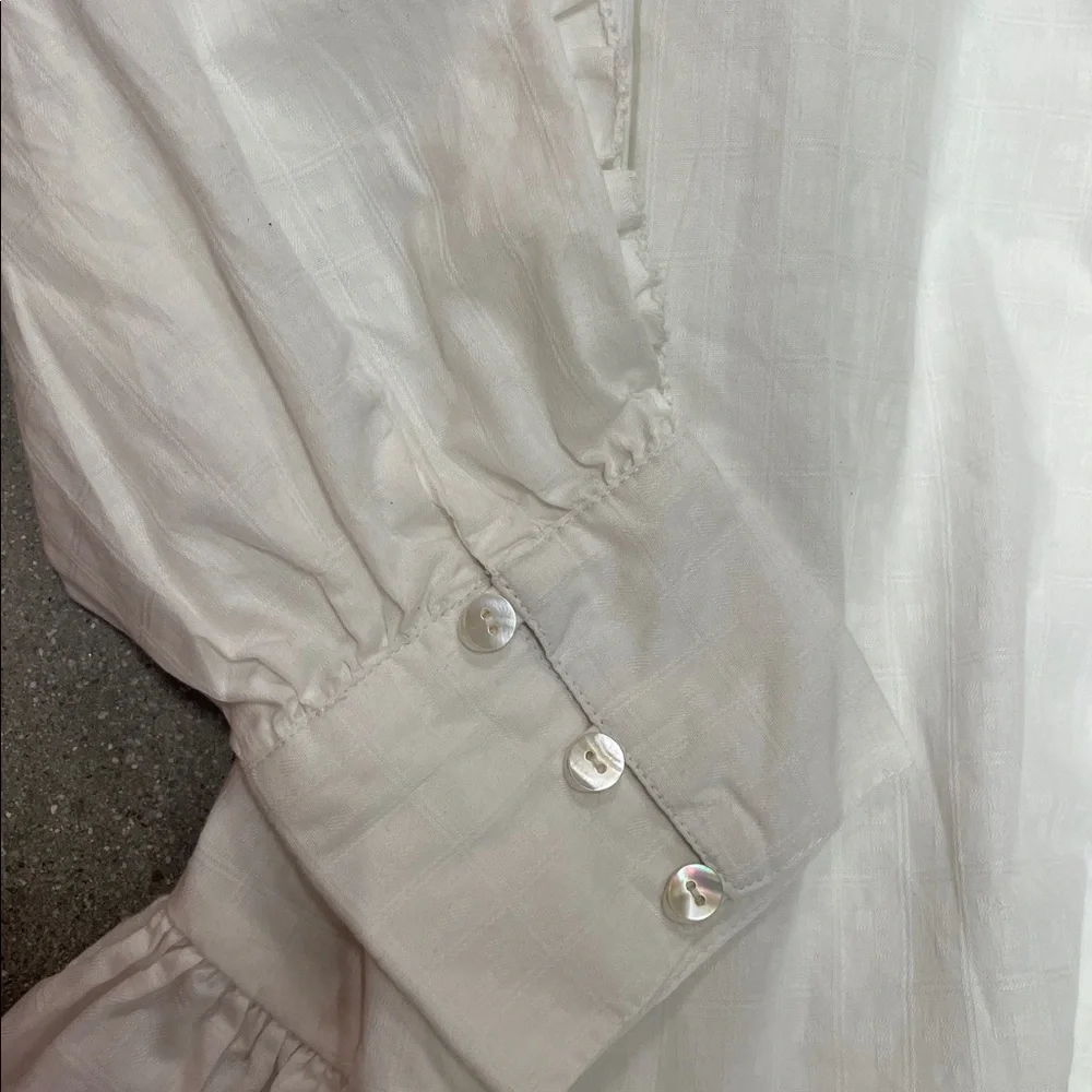 Cleobella White Ruffle Dress - Picture 3 of 9